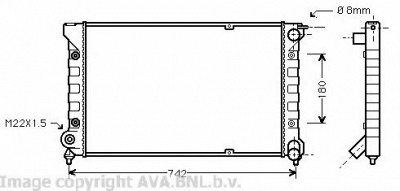 AVA QUALITY COOLING vwa2041 -  Радиатор, охлаждение двигателя